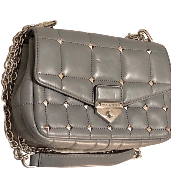 Michael Kors Soho Small Chain Leather Shoulder Bag 30T1S1SL2U - Picture 3 of 14